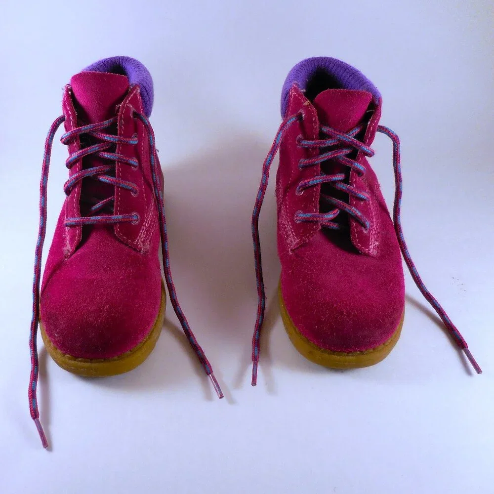 Pink Suede Boots for Kids – Size 9
